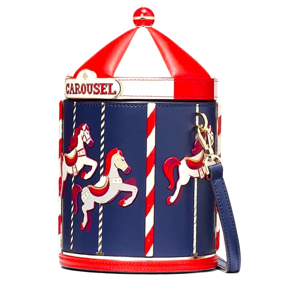 Kate Spade winter wonders carousel 3D Crossbody bag limited ED novelty collector - Picture 2 of 12